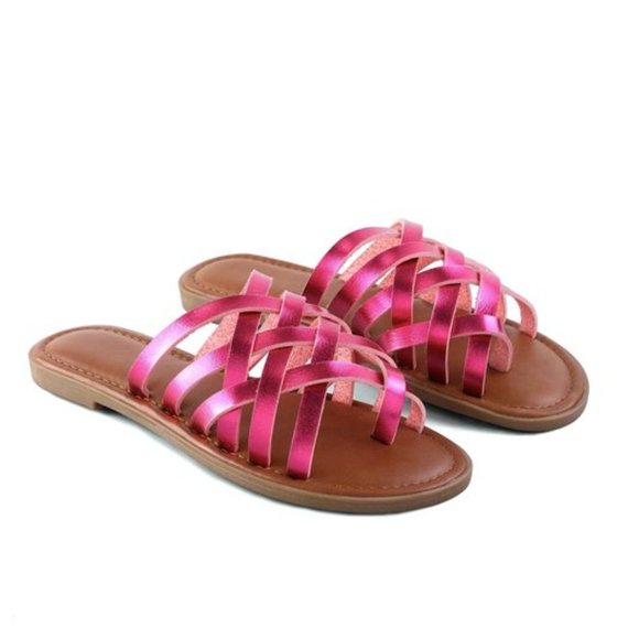 New Mysoft Metallic Strappy Slippers - Pink - size 11 - Picture 4 of 4